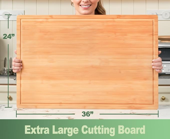 Allsum 36x24" Bamboo Cutting Board - Image 2