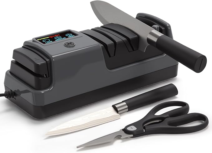 Professional 3-Stage Electric Knife Sharpener by Ceelpeopar
