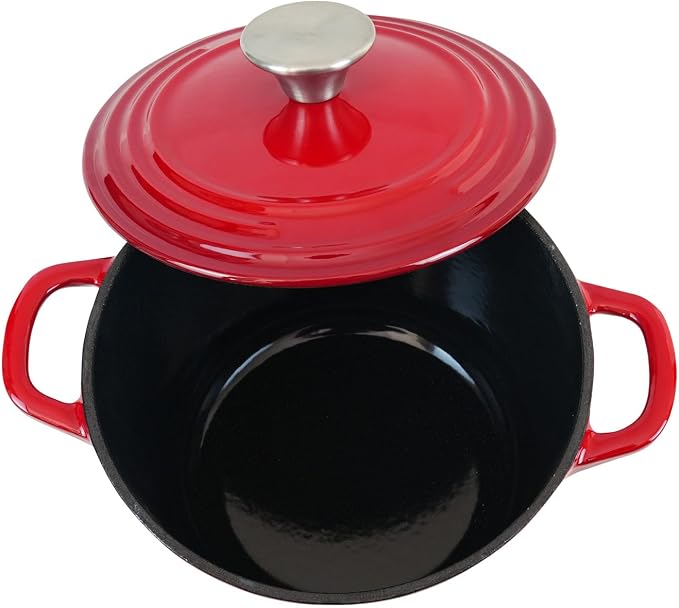 Flavehc Dutch Oven Pot with Lid 1.8 qt Cast Iron Dutch Oven - Image 8