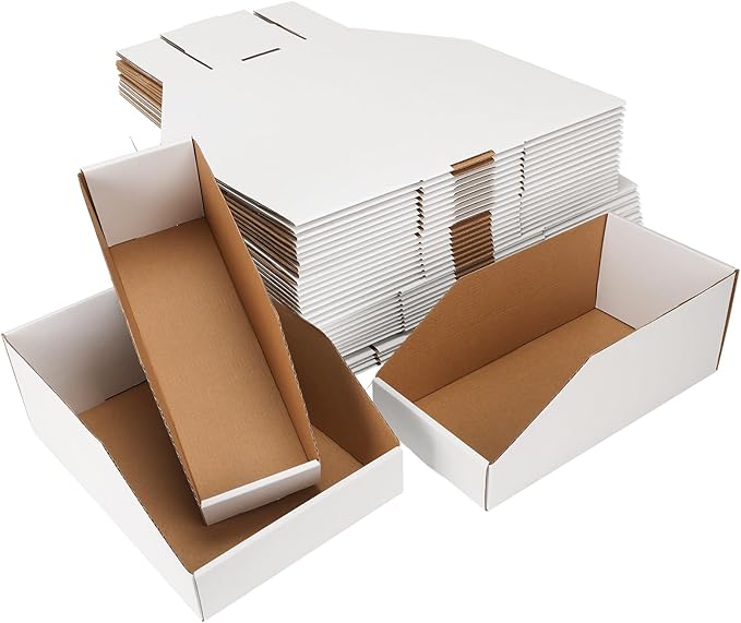 EXYGLO Cardboard Storage Bins Assorted Sizes, 35 Mixed Pack Cardboard Boxes by EXYGLO