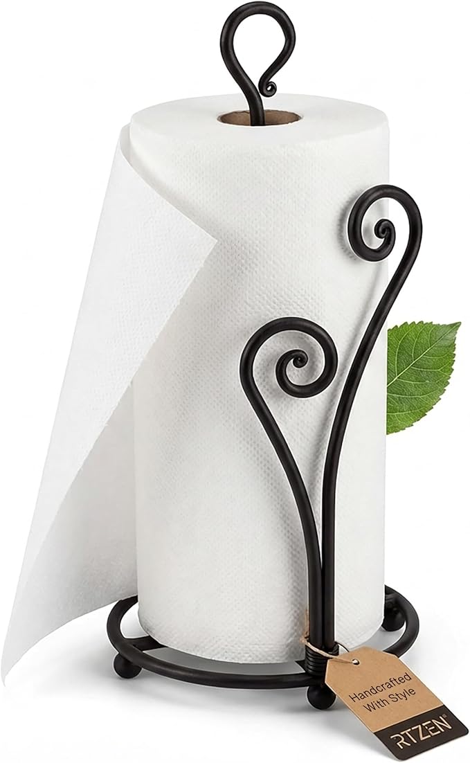 RTZEN Matte Black Paper Towel Holder Countertop by RTZEN