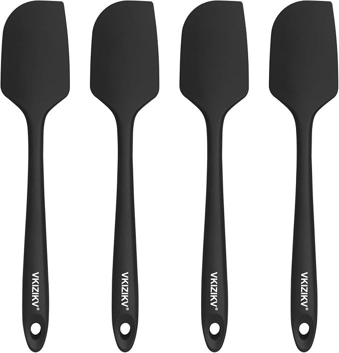 4 Pcs Silicone Spatula Set, 11.4 In, 600°F Heat Resistant Rubber Spatulas by Unknown