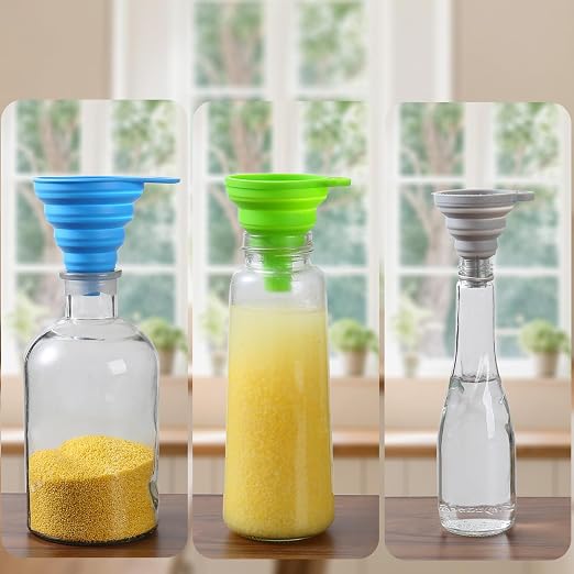 6 Pack Silicone Collapsible Funnels - Image 4