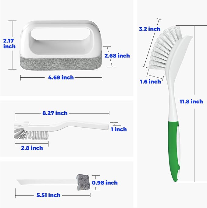Holikme 6 Pack Dish Brush with Handle Kitchen Cleaning Brush Set - Image 6