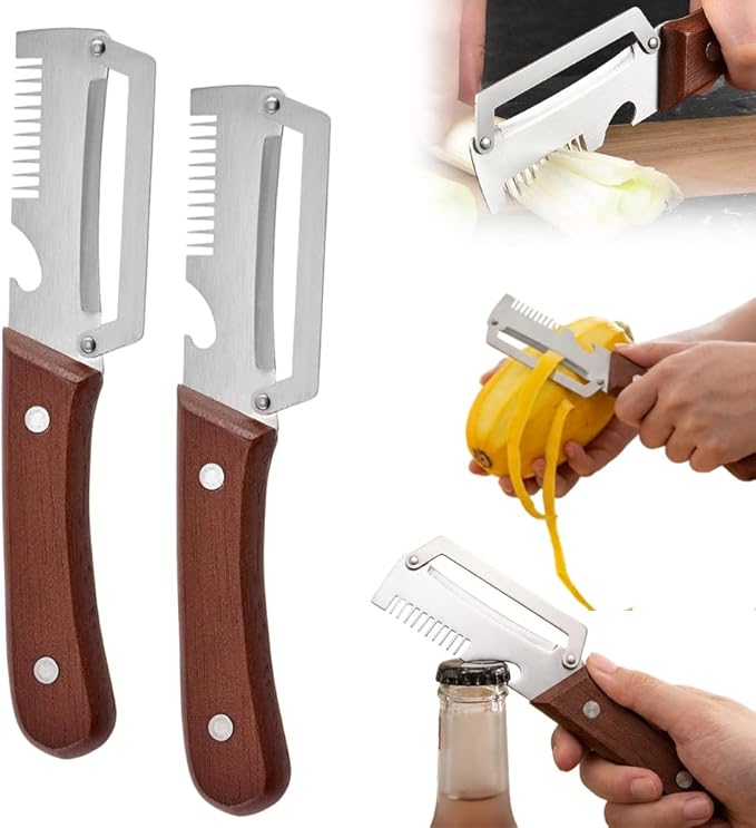 Vegetable Peeler, 2026 Upgrade Multifunctional Stainless Steel Peeler, by PVZXR