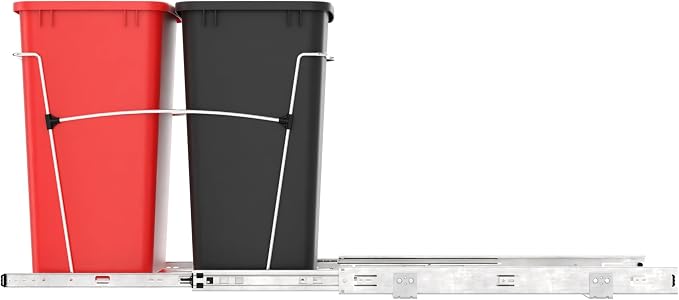 Rev-A-Shelf RV-18KD-1618C-S Double Pullout Trash Can - Image 8