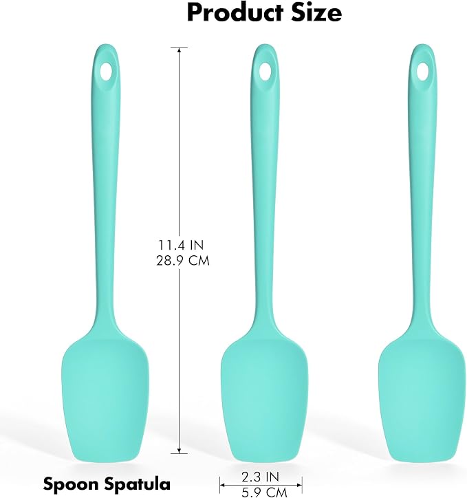 Silicone Spoon Spatula Set: 600ºF Heat Proof Food Grade Baking Essentials - Image 2