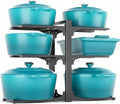 MUDEELA 6-Tier Pots and Pans Organizer under Cabinet, 13.78" Height Heavy Duty by MUDEELA