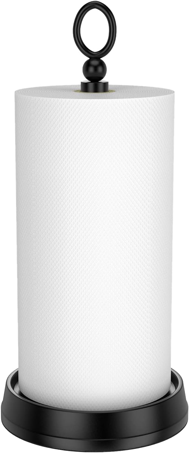 KASUNTO Paper Towel Holder Steel Paper Holder countertop，Black Paper Towel by Kasunto
