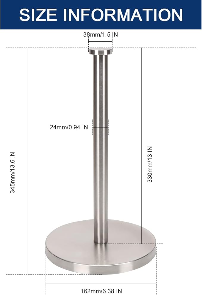 NearMoon Standing Paper Towel Holder, Kitchen Paper Towel Tissue Holder- - Image 2