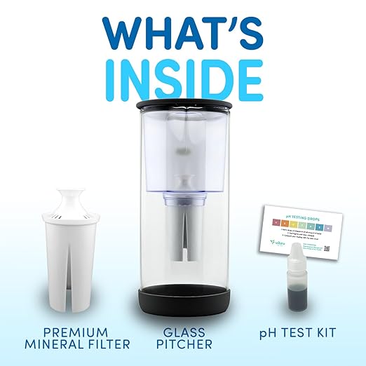 Glass Pitcher with Mineral Rich pH Balancing Filter, Sleek Glass Lid – Brita - Image 3