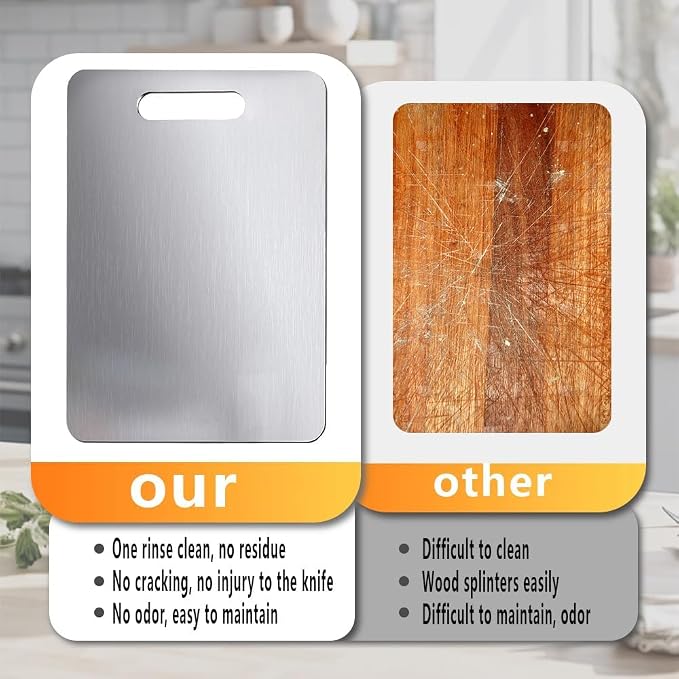 Titanium Cutting Board, Non Toxic, Double-Sided Food Grade Chopping Board - Image 2