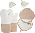 6-Piece Set Silicone Oven Mitts Cooking BBQ Gloves Non-Slip Heat Resistant Soft by Unknown