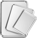 Wildone Baking Sheet Set of 3, Stainless Steel Cookie Sheet Cooking Sheet Pan by Wildone
