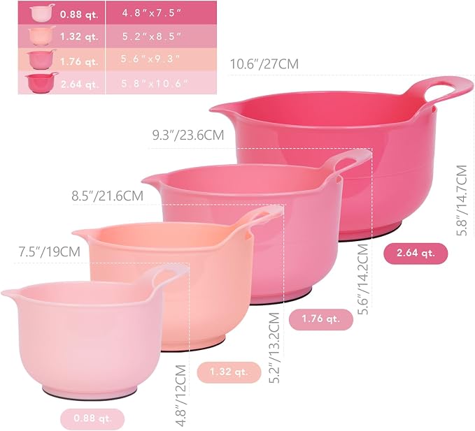 BoxedHome 4 Pack Nesting Mixing Bowl - Image 3
