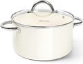 MICHELANGELO Stock Pot with Lid, 6 Quart Soup Pot with Lid by Michelangelo