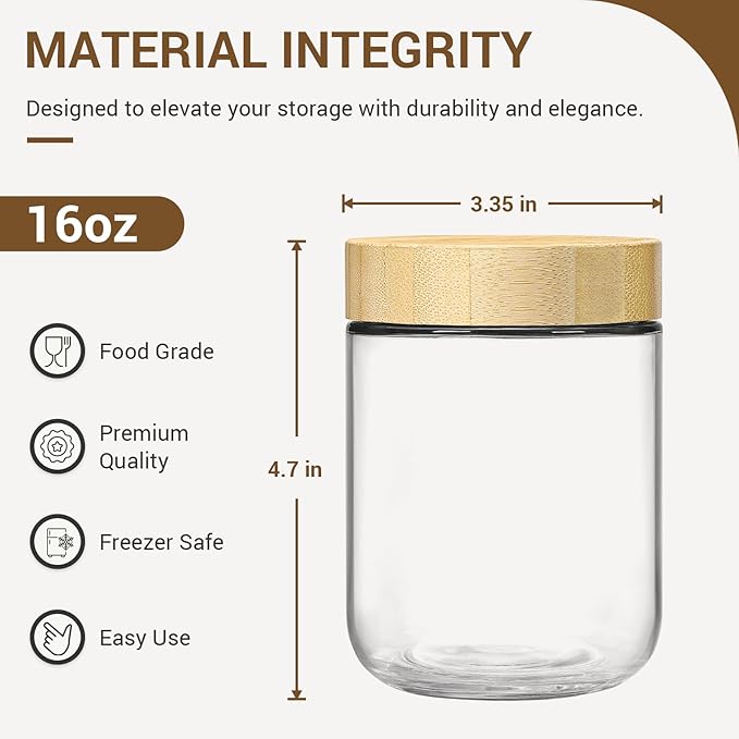 NETANY 4-pack 16oz Glass jars - Image 2