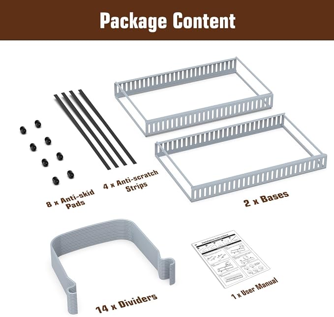 Housolution Cutting Board Organizer Rack, Expandable Baking Tray and Cookie - Image 7