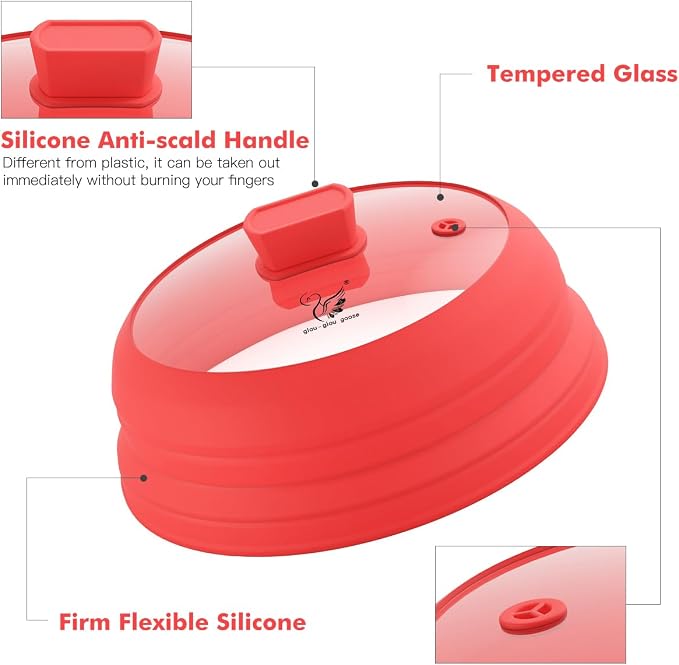 Microwave Splatter Cover Glass Splatter Guard Lid - Image 2
