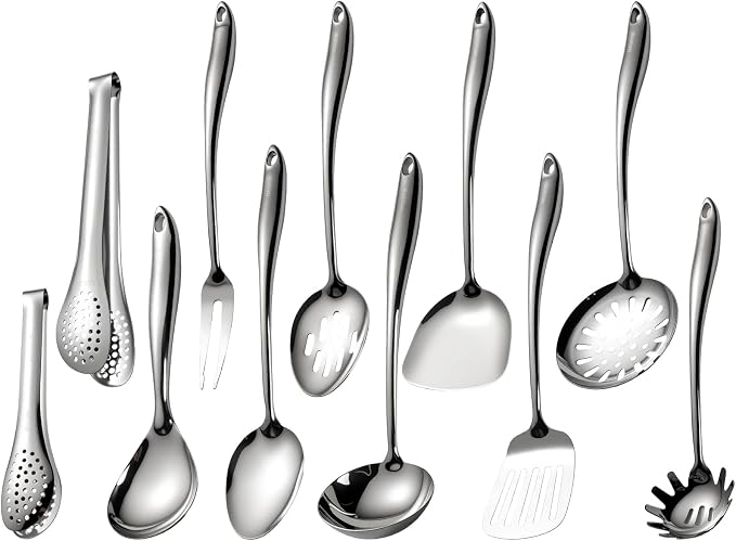 304 Stainless Steel Cooking Utensils Set, Mirror Polished Kitchen Gadget by Unknown