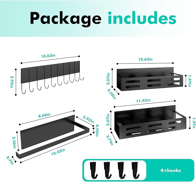 SETBAOO 4 Pack Magnetic Spice Rack - Image 2