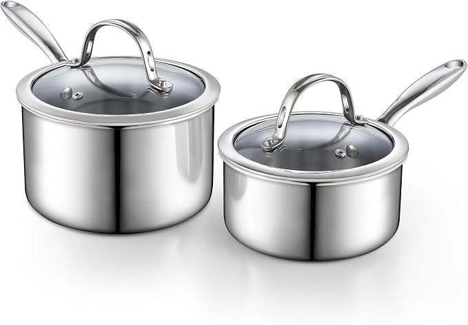 Cooks Standard Stainless Steel Saucepan Set 1.5 and 3 Quart by CooksStandard