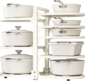 Adjustable Heavy Duty Pots and Pans Organizer Under Cabinet, 8-Tier Pot and Pan by Stayorganized
