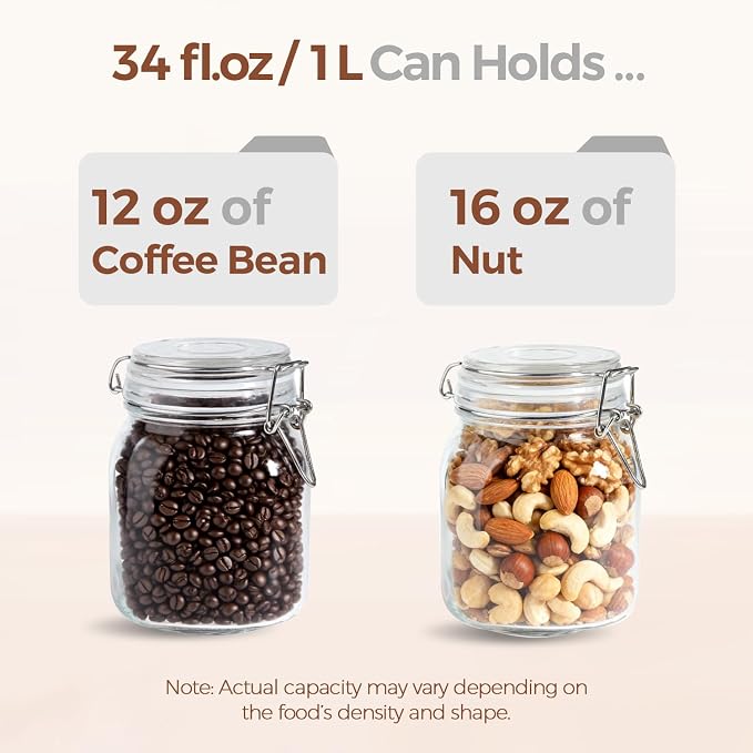 ComSaf 3-Pack Square Glass Coffee Canisters - Image 7