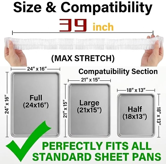 30Pcs Sheet Pan Covers for 24x16, 18x13 inch - Image 2