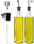 Leaflai Olive Oil Dispenser Bottle, 4 Labels, 1 Brush and 1 Funnel Oil Bottles by Leaflai