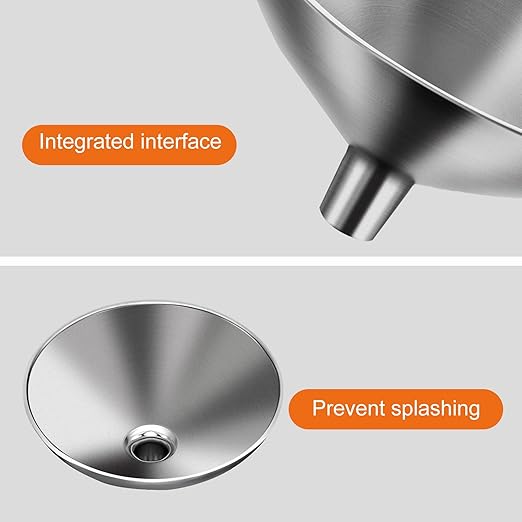 Small Funnel Set of 2, Stainless Steel Mini Funnel - Image 3
