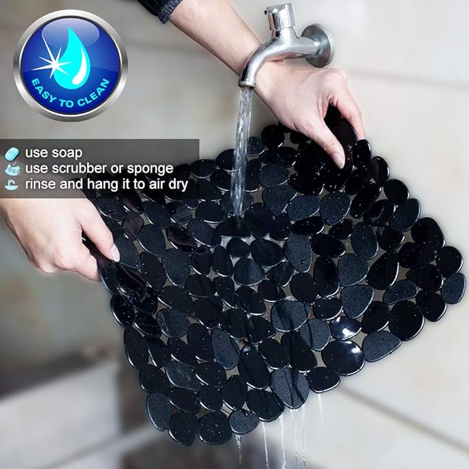 Bligli Pebble Sink Mat for Stainless Steel/Ceramic Sinks, 2 Pack PVC Sink - Image 6
