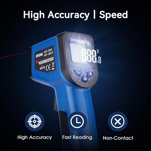 Infrared Thermometer Gun for Cooking, -58℉~1022℉, Digital Laser Temperature Gun - Image 5