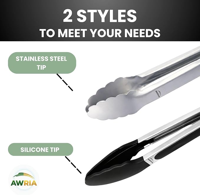 Silicone Tongs for Cooking Heat Resistant Kitchen Tongs Stainless Steel Cooking - Image 4