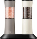 Electric Salt and Pepper Grinder Set, Stainless Steel Automatic Pepper Mill by CUNLINARFFUN