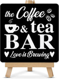 Coffee Bar Decor, Coffee Tea Bar Wood Sign by Unknown