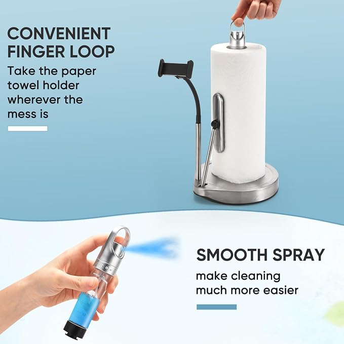 Paper Towel Holder with Spray Bottle - Image 6