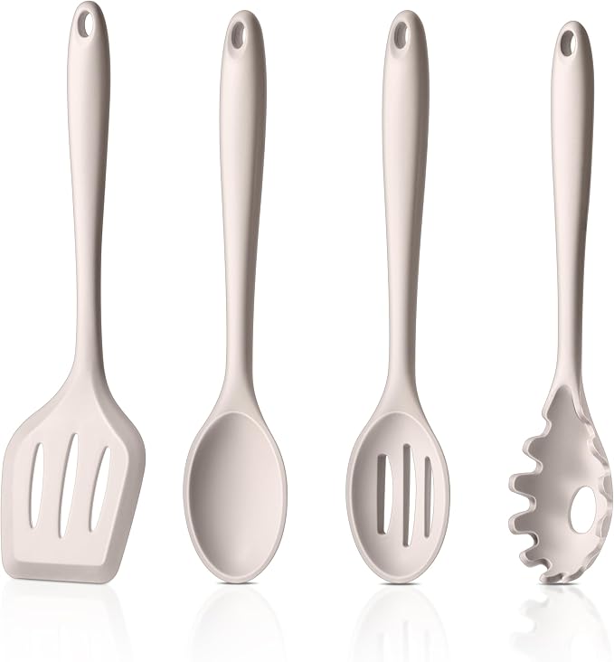 LIANYU 4Pcs Kitchen Utensils Set, Food-Grade Silicone Cooking Utensils by LIANYU