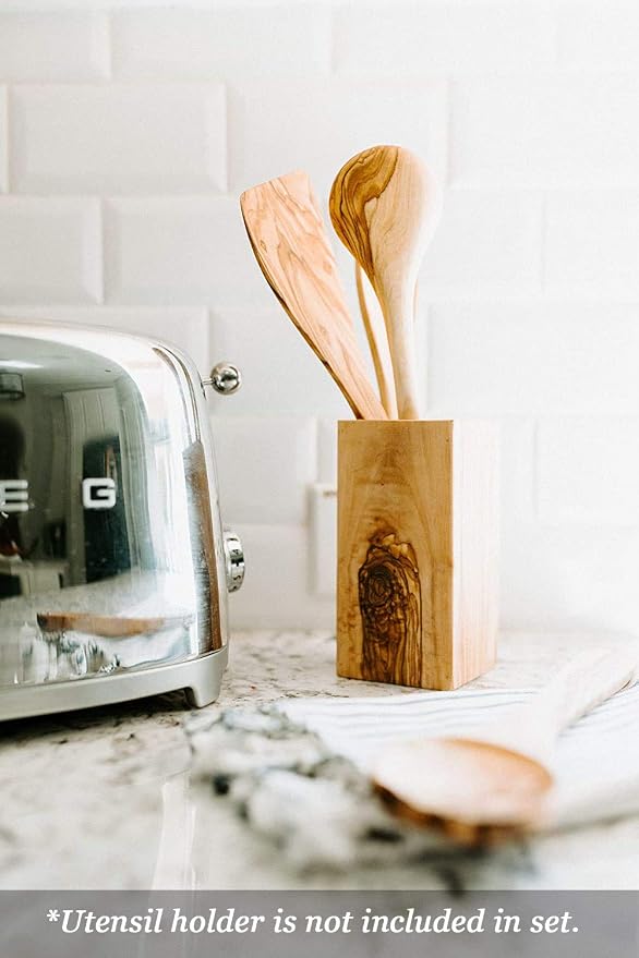 Tramanto Olive Wood Utensil Set - Image 9
