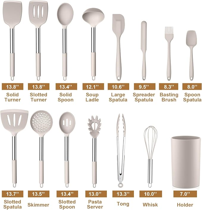 LIANYU 15 Pcs Kitchen Cooking Utensils Set - Image 2