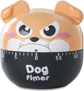 Cute Dog Kitchen Timer Manual Mechanical Rotating Alarm 55 Minutes Countdown by hobbyme
