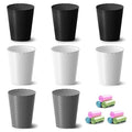 Bathroom Trash Can, 8 Pack 1.8 Gallons Small Trash Can by Lysam