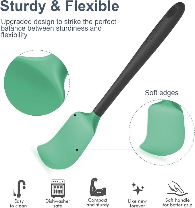 Silicone Spatula Set, 6 Pieces Food Grade Kitchen Utensils - Image 3