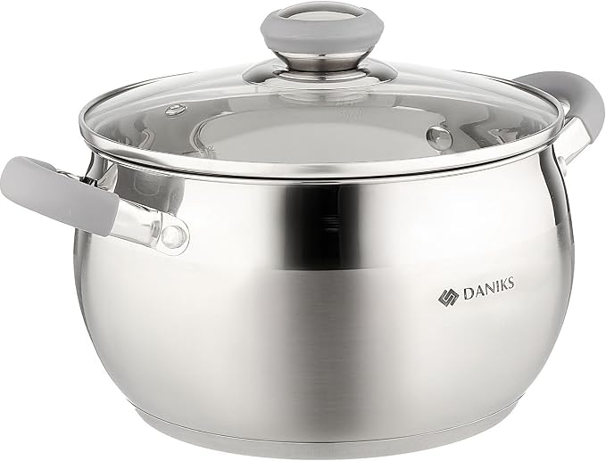 Daniks Modern 4 Quart Stainless Steel Stock Pot by Daniks