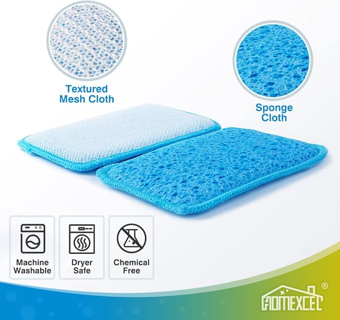 12 Pack Scrub & Wipe Cloths, Dual-Sided Sponges - Image 3