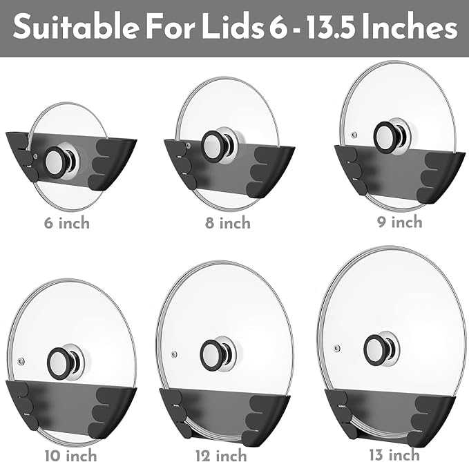 Universal Pot Lid Organizer for Cabinet - Image 2