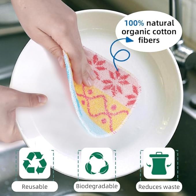Amarelle GEN II Dish Washing Scrubbers, Made in Green Kitchen Scrubbers - Image 4