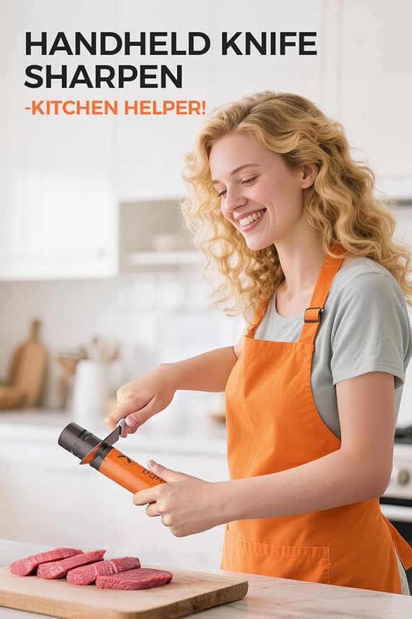 Electric Knife Sharpener, 3 Speed Max 7000RPM Handheld Sharpener - Image 7