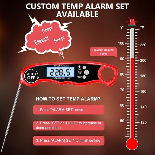 RIWUSI Meat Thermometer Digital, Instant Read Food Thermometer - Image 6