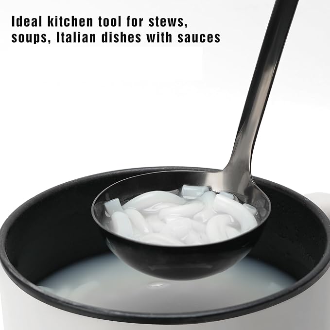 12 Inch Soup Ladle, Long Handle Soup Serving Spoon - Image 5